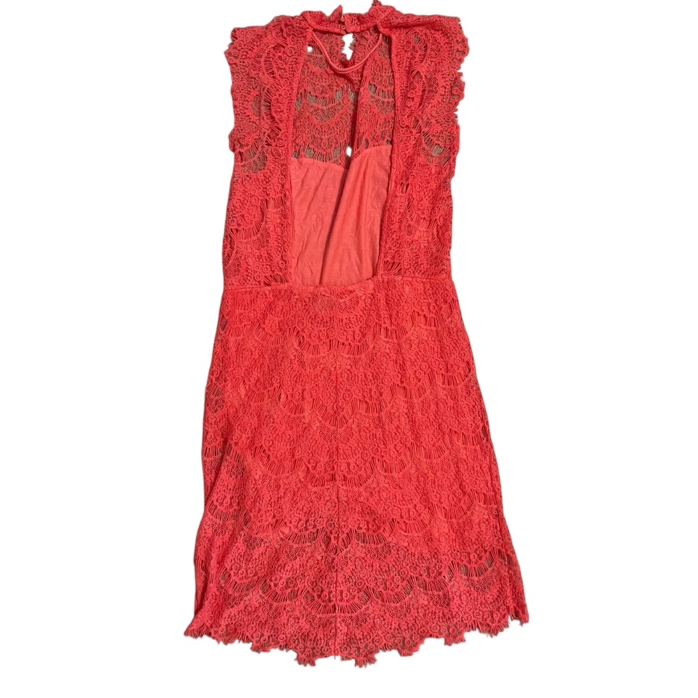 Free People Coral Lace Dress - Picture 3 of 7